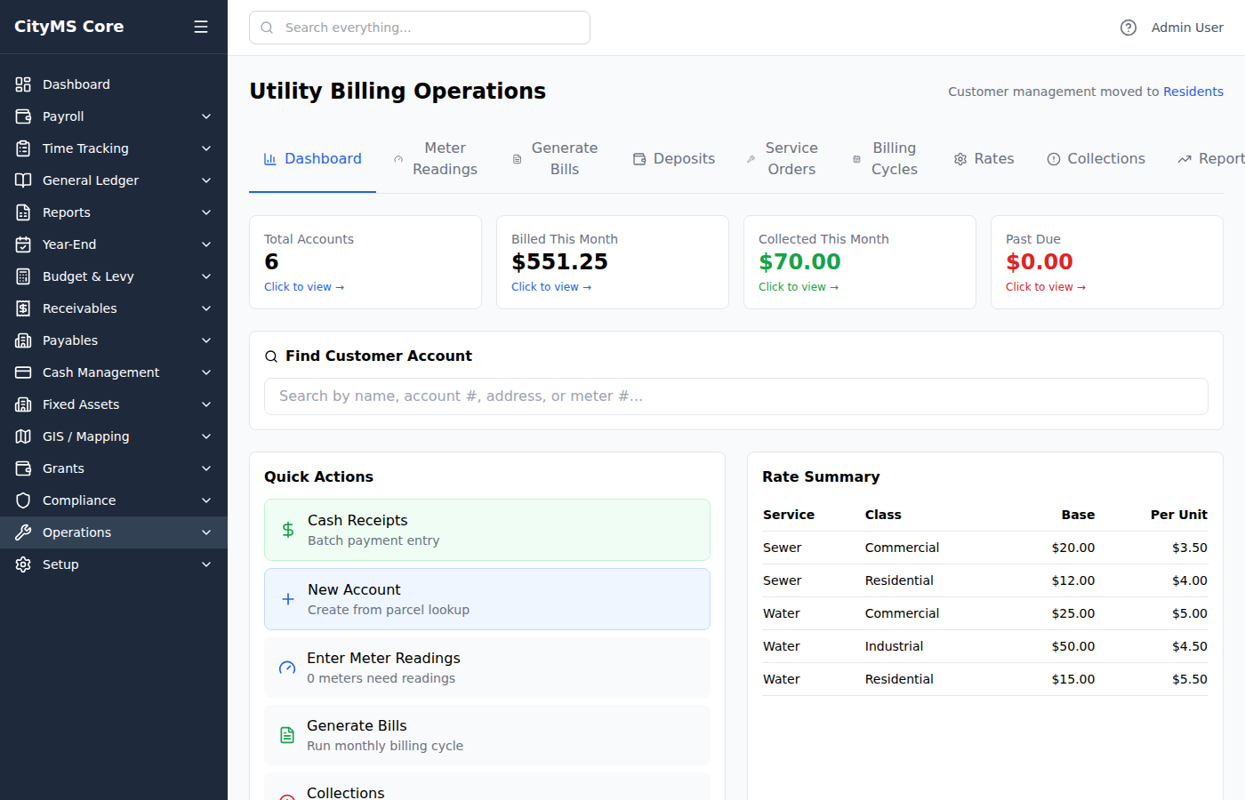 Utility Billing